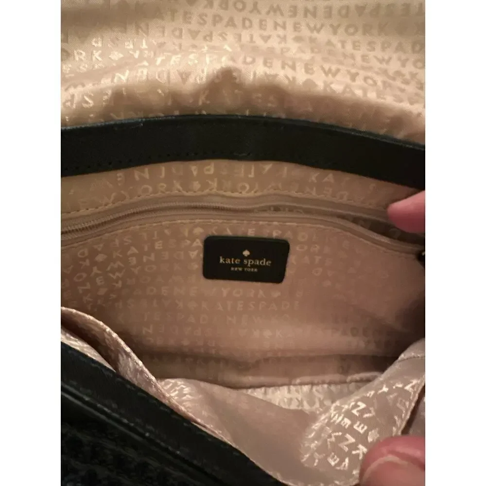 Kate Spade Women's Laurel Way Greer Convertible Crossbody Bag Black Cream NWOT